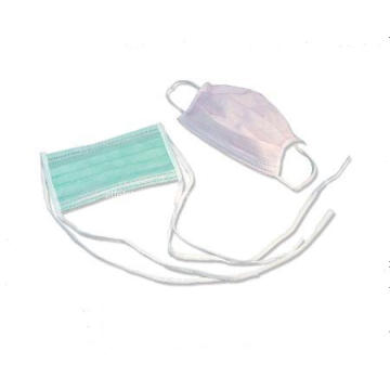 Masque jetable médical non-tissé chirurgical jetable de 3 plis